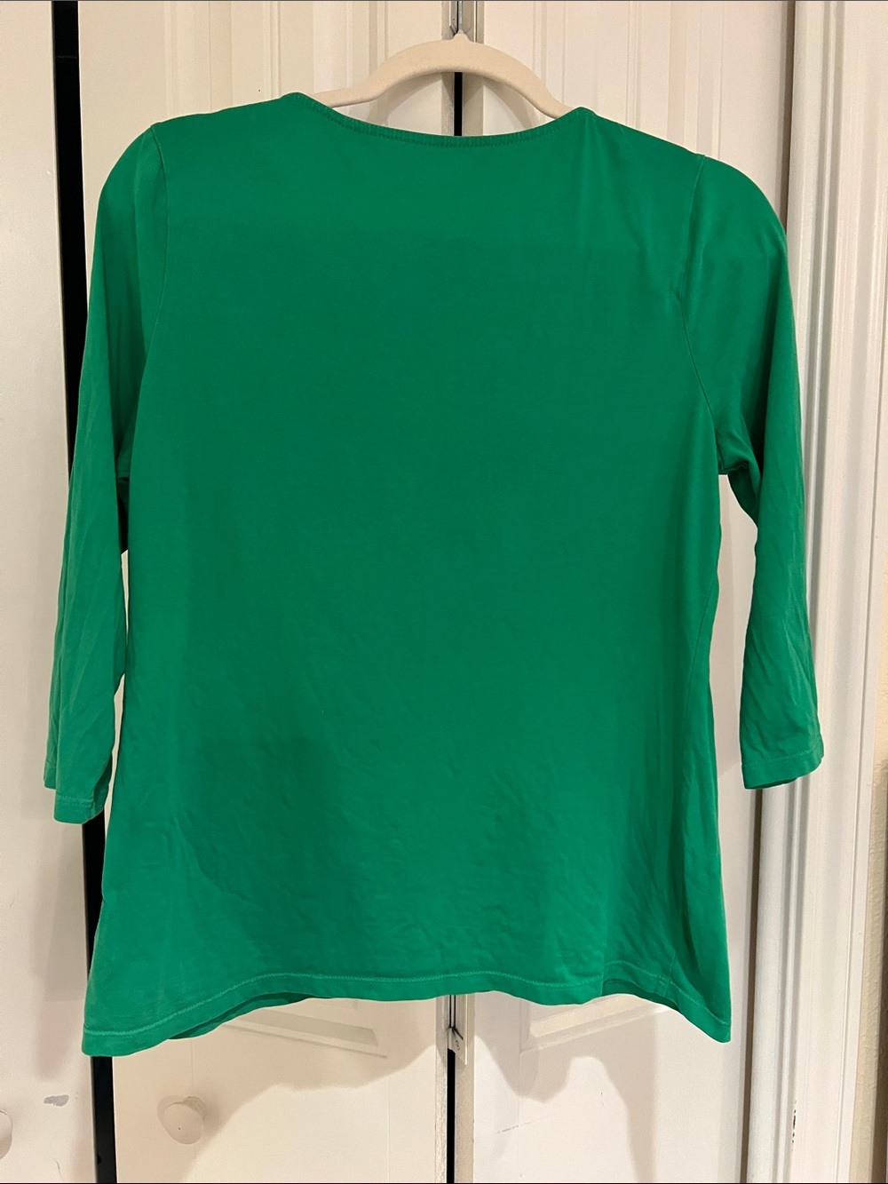 Coldwater Creek Emerald Green Scoop-Neck Embellished Top - Picture 3 of 6